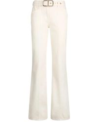 Liu Jo - Flared Cotton Bull Trousers - Lyst