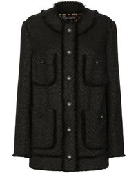 Dolce & Gabbana - Jack Met Knopen En Gegraveerd Logo - Lyst