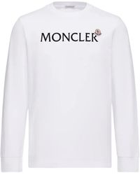 Moncler - Logoed Cotton Sweatshirt - Lyst