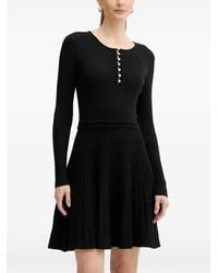 Morgan - Robe Courte À Design Côtelé - Lyst