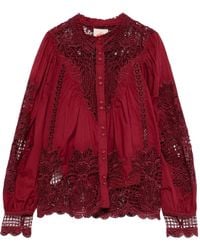 FARM Rio - Button-Fastening Crochet-Lace Top - Lyst