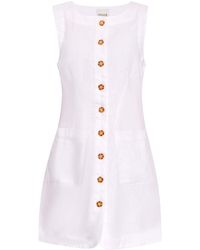 Posse - Emma Buttoned Linen Dress - Lyst
