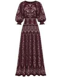 FARM Rio - Maxi Floral-Print Puff-Sleeve Dress - Lyst