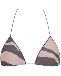 Tropic of C - C Zebra-Print Bikini Top - Lyst