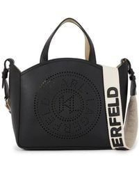 Karl Lagerfeld - K/circle Perforated-logo Tote Bag - Lyst