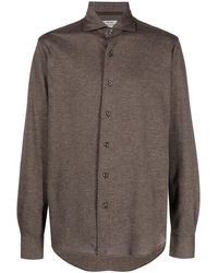 Orian - Spread Collar Piqué Shirt - Lyst