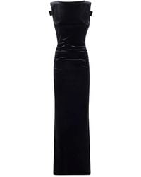 La Petite Robe Di Chiara Boni - Jewel-Embellished Velvet Gown - Lyst