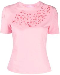 Ermanno Scervino - Broderie-anglaise Cotton T-shirt - Lyst