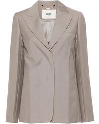 Fendi - Blazer Met Enkele Rij Knopen - Lyst