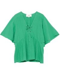 Ba&sh - Lace-Up Detail Blouse - Lyst