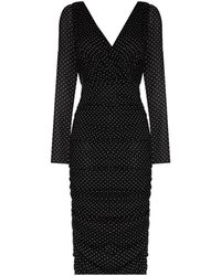 Dolce & Gabbana Midi-jurk Met Stippen - Zwart