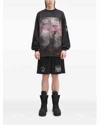 Aries - Ramscape Airtex Shorts Mit Logo-Print - Lyst