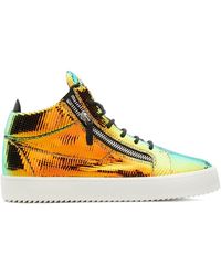 giuseppe zanotti orange sneakers