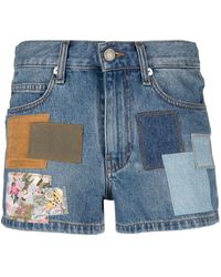 Zadig & Voltaire - Jeans-Shorts im Patchwork-Look - Lyst