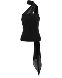MANURI - Top Elsa Con Panel Drapeado - Lyst