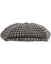 Tagliatore - Houndstooth-Pattern Flat Cap - Lyst