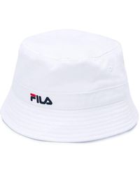 Fila Sombrero de verano con logo bordado - Blanco