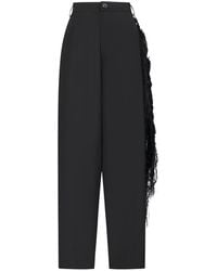 DARKPARK - Pantalones Anchos Phebe De Lana Con Cadena Tejida A Mano - Lyst