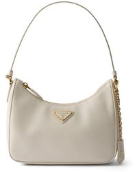 Prada - Mini Sac Re-Edition En Cuir Saffiano - Lyst