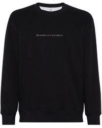 Brunello Cucinelli - Sweater Met Geborduurd Logo - Lyst