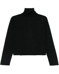 MM6 by Maison Margiela - Cropped Sweater With Turtleneck - Lyst