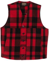 Filson - Check-Pattern Gilet - Lyst