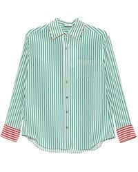 Hui Milano - Lilac Striped-Pattern Chest-Pocket Shirt - Lyst