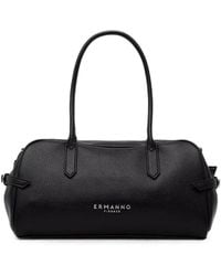 ERMANNO FIRENZE - Logo-Plaque Pebbled Shoulder Bag - Lyst