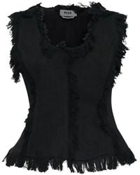 MSGM - Top Mit Fransen - Lyst