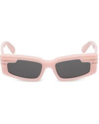 Fiorucci - Geometrische Wing Sonnenbrille Mit Drei Gläsern - Lyst