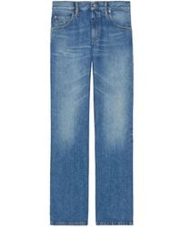 Gucci - Denim Jeans With Horsebit - Lyst