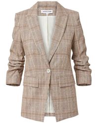 Veronica Beard - Clayton Single-Breasted Check-Pattern Cotton Blazer - Lyst