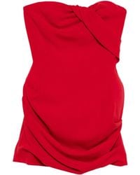 Magda Butrym - Draped Strapless Mini Dress - Lyst