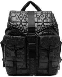 Ganni - Quilted Nylon Backpack - Lyst