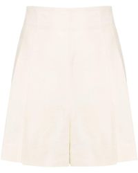 Chloé - High-waist Tailored Linen Shorts - Lyst