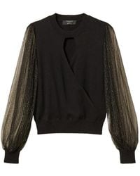 Twinset - Pull À Manches En Tulle Plumetis - Lyst