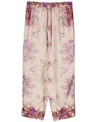 Pierre Louis Mascia - Floral-Print Cropped Trousers - Lyst