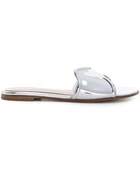 Gianvito Rossi - Lucrezia Patent-Leather Sandals - Lyst