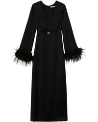 Twinset - フェザー サテンマキシドレス - Lyst