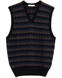 Lemaire - V-Neck Pattern Vest - Lyst