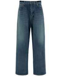 Balenciaga - Distressed Wide-Leg Jeans - Lyst