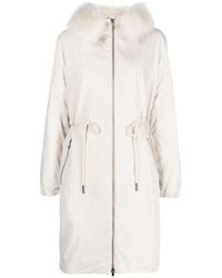 Moncler - Hooded Zip-Up Midi Coat - Lyst