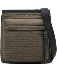 Emporio Armani - Logo-Pattern Shoulder Bag - Lyst