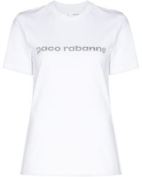 Rabanne - Logo Print T-shirt White - Lyst