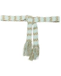 Pierre Louis Mascia - Zigzag-Knit Tassel-Detail Belt - Lyst
