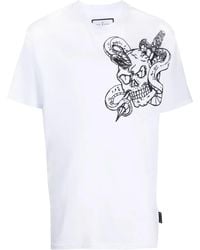 Philipp Plein - T-Shirt Mit Schlangen-Print - Lyst