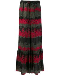 RED Valentino - Floral Flared Trousers - Lyst