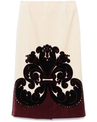 La DoubleJ - Velvet Pencil Skirt - Lyst