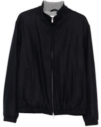 Lardini - Zip-Up Bomber Jacket - Lyst