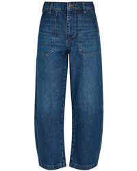 FRAME - Ranger Patch-Pocket Wide-Leg Jeans - Lyst